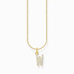 Discount Chaîne à breloque lettreW, dorée Femme Chaînes & Colliers