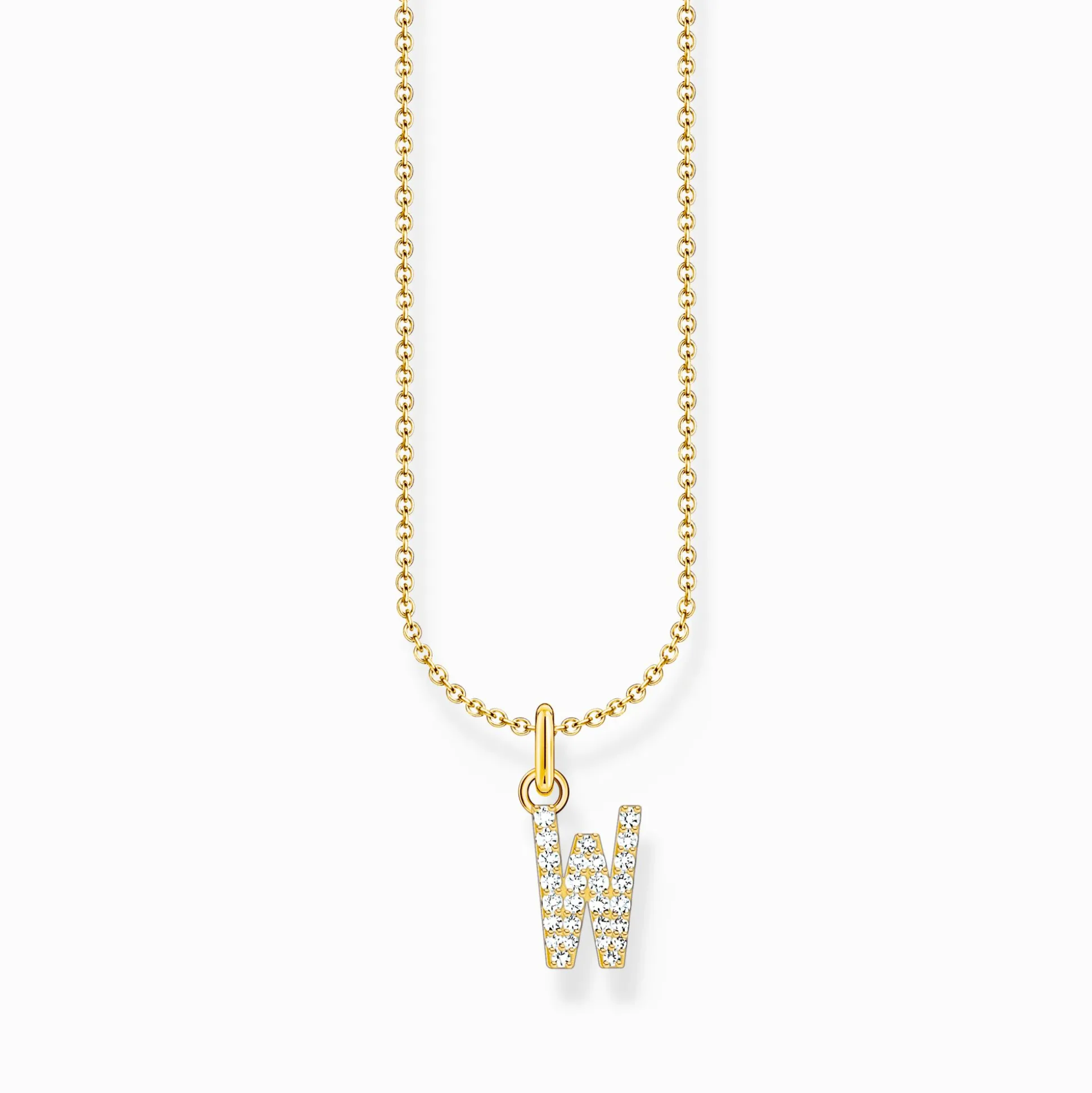 Discount Chaîne à breloque lettreW, dorée Femme Chaînes & Colliers