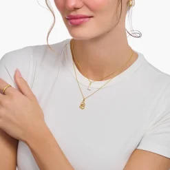 Cheap Chaîne à breloque lettreX, dorée Femme Chaînes & Colliers
