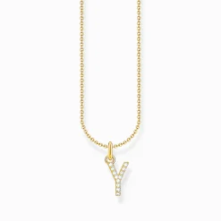 Discount Chaîne à breloque lettreY, dorée Femme Chaînes & Colliers