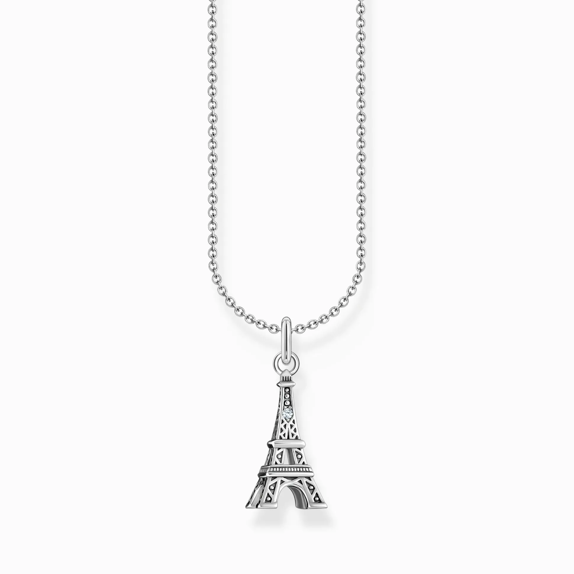 New Chaîne à breloque tour Eiffel, argent Femme Chaînes & Colliers