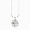 Discount Chaîne à breloque TreeofLove, émail blanc, argent Femme Chaînes & Colliers
