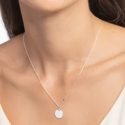 Best Sale Chaîne avec médaille argent Femme Chaînes & Colliers