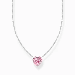 Flash Sale Chaîne avec pendentif cœur rose, argent Femme Chaînes & Colliers|Argent 925