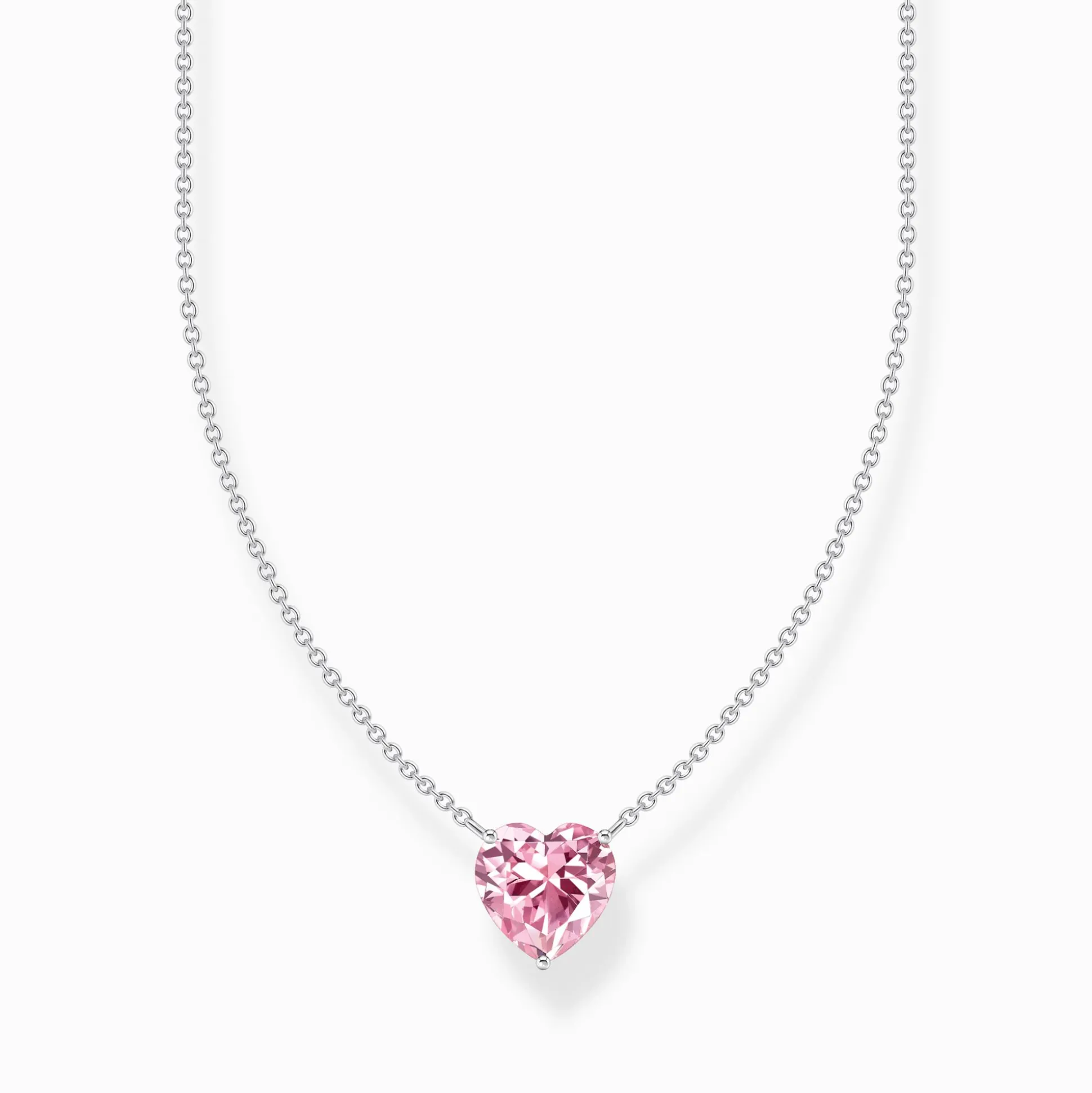 Flash Sale Chaîne avec pendentif cœur rose, argent Femme Chaînes & Colliers|Argent 925