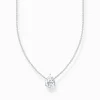 Best Sale Chaîne avec pendentif goutte blanc, argent Femme Chaînes & Colliers