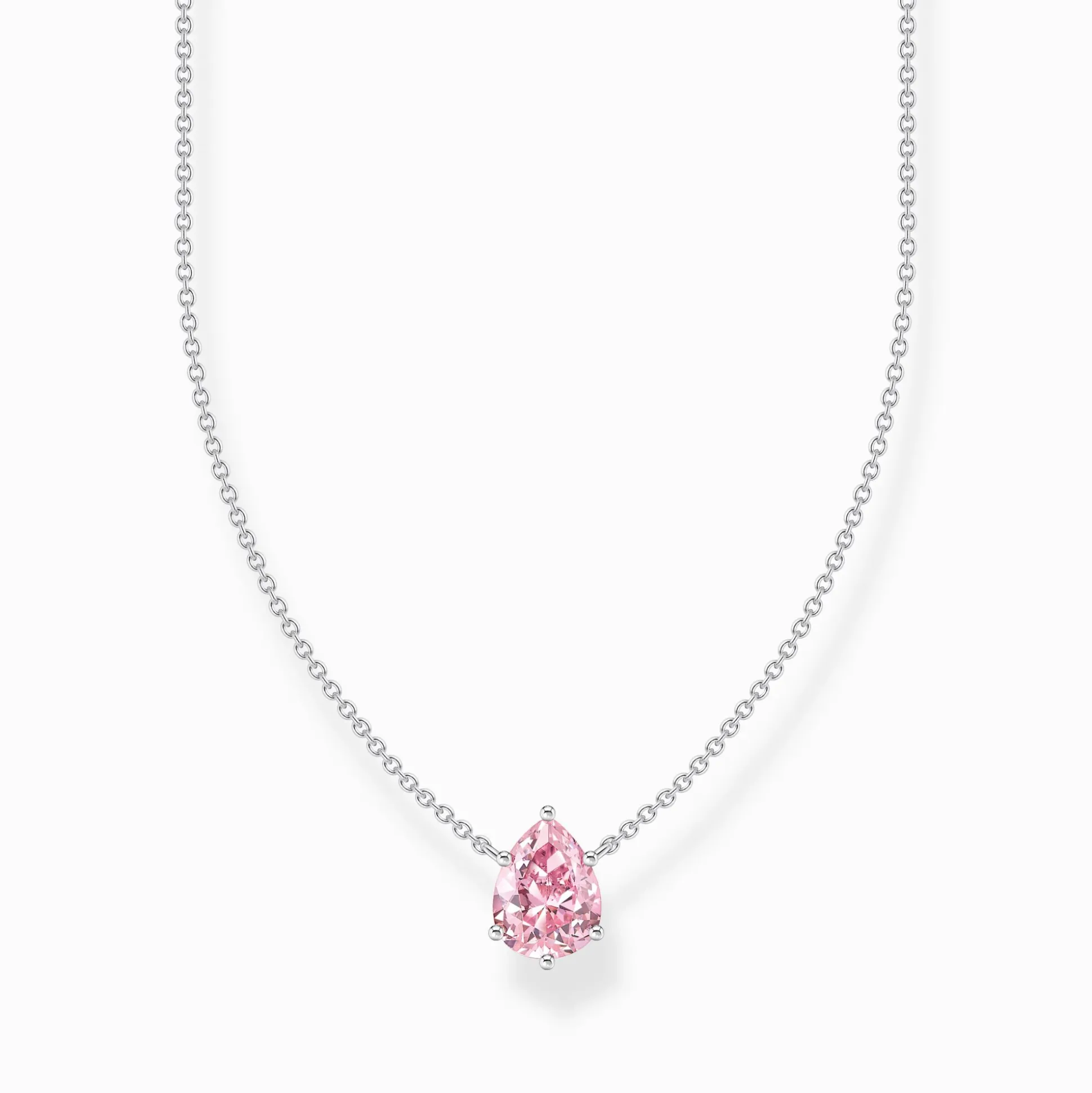Flash Sale Chaîne avec pendentif goutte rose, argent Femme Chaînes & Colliers|Argent 925