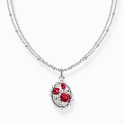 New Chaîne avec pendentif Roses Romance argent Femme Chaînes & Colliers|Argent 925