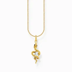 Cheap Chaîne avec pendentif serpent Tempting Romance plaqué or Femme Chaînes & Colliers|Placage Or 18 Carats - Argent 925