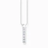Online Chaîne avec pierres blanches argent Femme Chaînes & Colliers