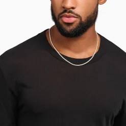 Flash Sale Chaîne avec pierres blanches en argent Femme Chaînes & Colliers