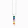 Store Chaîne avec pierres multicolore argent Femme Chaînes & Colliers|Argent 925