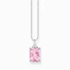 Cheap Chaîne avec pierres roses et blanches argent Femme Chaînes & Colliers