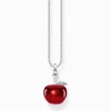 Best Chaîne avec pomme rouge argent Femme Chaînes & Colliers