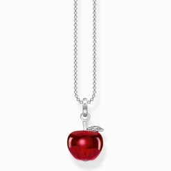 Best Chaîne avec pomme rouge argent Femme Chaînes & Colliers