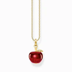 Store Chaîne avec pomme rouge plaqué or Femme Chaînes & Colliers