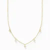 Best Chaîne blanche pierres or Femme Chaînes & Colliers|Placage Or 18 Carats - Argent 925