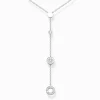 Best Chaîne cercles avec pierres blanches argent Femme Chaînes & Colliers