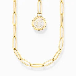 Cheap Chaîne Charm avec un médaille blanc plaqué or Femme Charm Chaînes|Charm Chaînes