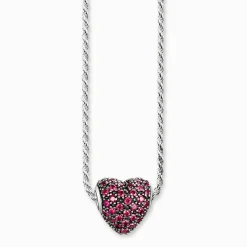 Best Sale Chaîne cœur avec pavé rouge Femme Chaînes & Colliers