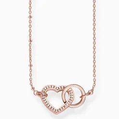 Best Chaîne cœur Together Forever Femme Chaînes & Colliers|Placage Or Rose 18 Carats - Argent 925