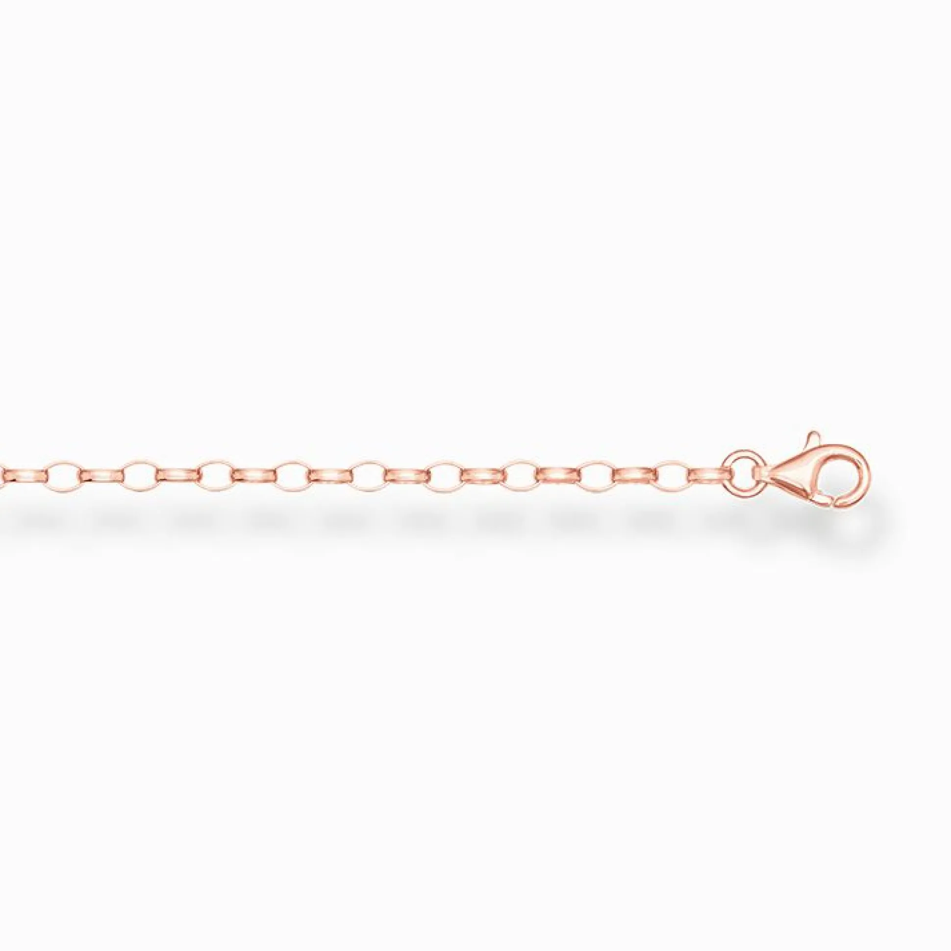 New Chaîne d'extension classique Femme Placage Or Rose 18 Carats - Argent 925