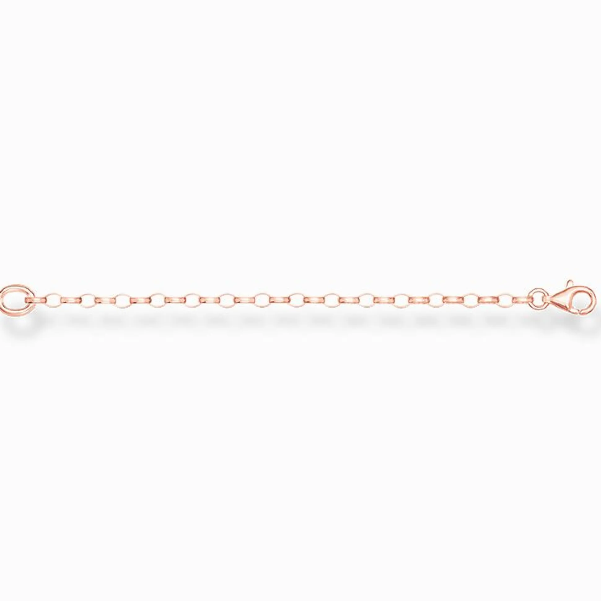 New Chaîne d'extension classique Femme Placage Or Rose 18 Carats - Argent 925