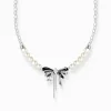 Outlet Chaîne en boucle avec perles Lovely Romance Argent Femme Chaînes & Colliers|Argent 925