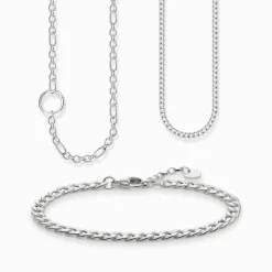 Flash Sale Chaîne liens argent Épaisseur 4,00 mm (0,16 Inch) Femme Chaînes & Colliers