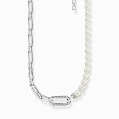 Online Chaîne liens et perles argent Femme Chaînes & Colliers