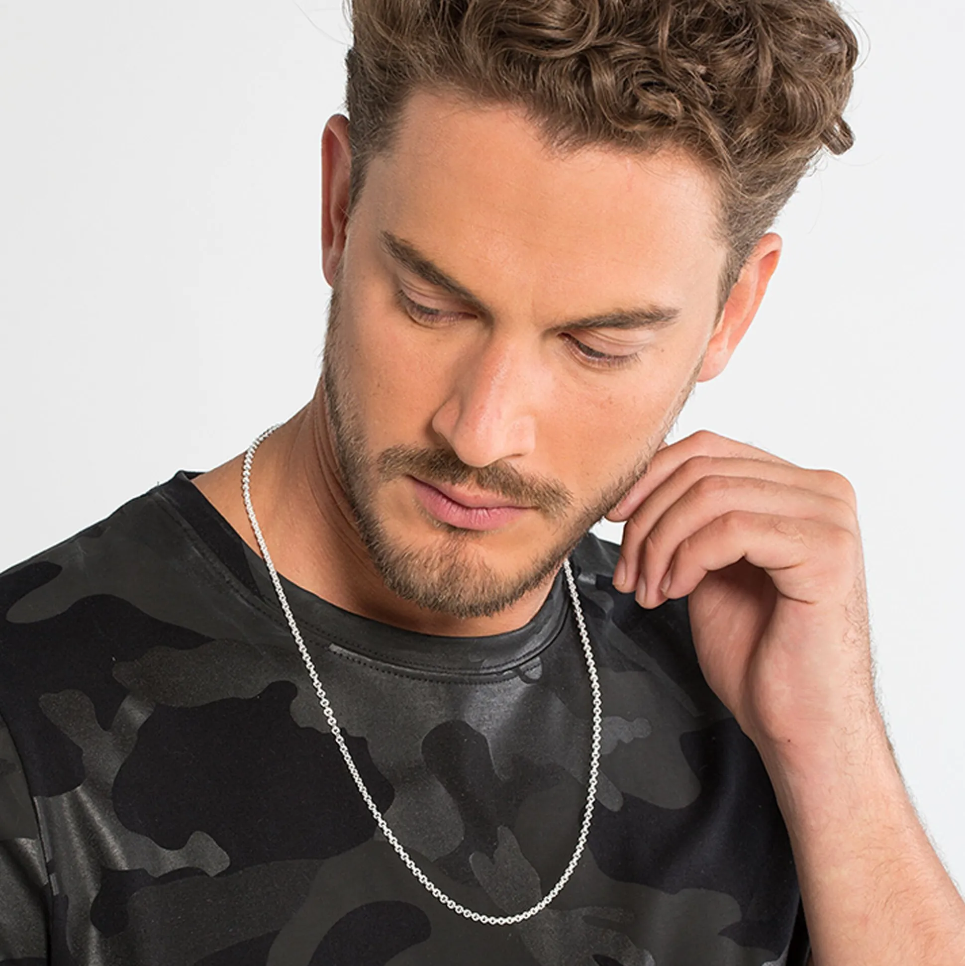 Shop Chaîne maille forçat Épaisseur 3,00 mm (0,12 Inch) Chaînes & Colliers|Argent 925