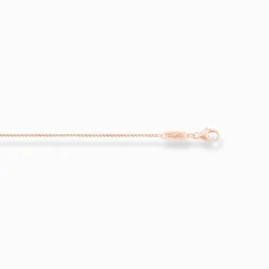 Clearance Chaîne maille vénitienne Épaisseur 1,00 mm (0,04 Inch) Femme Chaînes & Colliers|Placage Or Rose 18 Carats - Argent 925