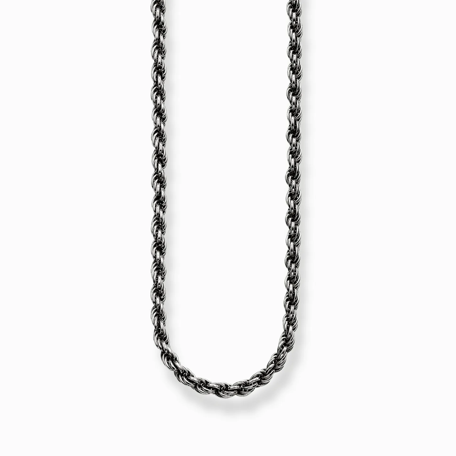 Best Chaîne torsadée noirci Épaisseur 1,10 mm (0,04 Inch) Femme Argent 925