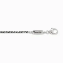 Best Chaîne torsadée noirci Épaisseur 1,10 mm (0,04 Inch) Femme Argent 925