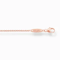 Cheap Chaîne torsadée Épaisseur 1,10 mm (0,04 Inch) Femme Placage Or Rose 18 Carats - Argent 925