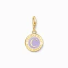 Online Charm orné d’émail à froid violet et Coin plaqué or Femme Charms|Charms