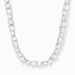 Best Choker glamour avec 43 zircons blancs argent Femme Chaînes & Colliers|Argent 925