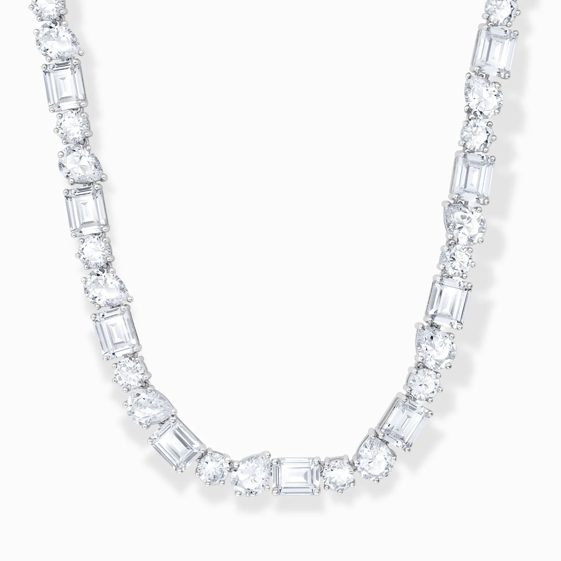Best Choker glamour avec 43 zircons blancs argent Femme Chaînes & Colliers|Argent 925