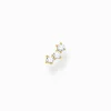 Shop Clou d'oreille unique blanche pierres or Femme Clous D'oreilles