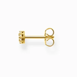 Best Sale Clou d'oreille unique blanche pierres or Femme Clous D'oreilles|Placage Or 18 Carats - Argent 925