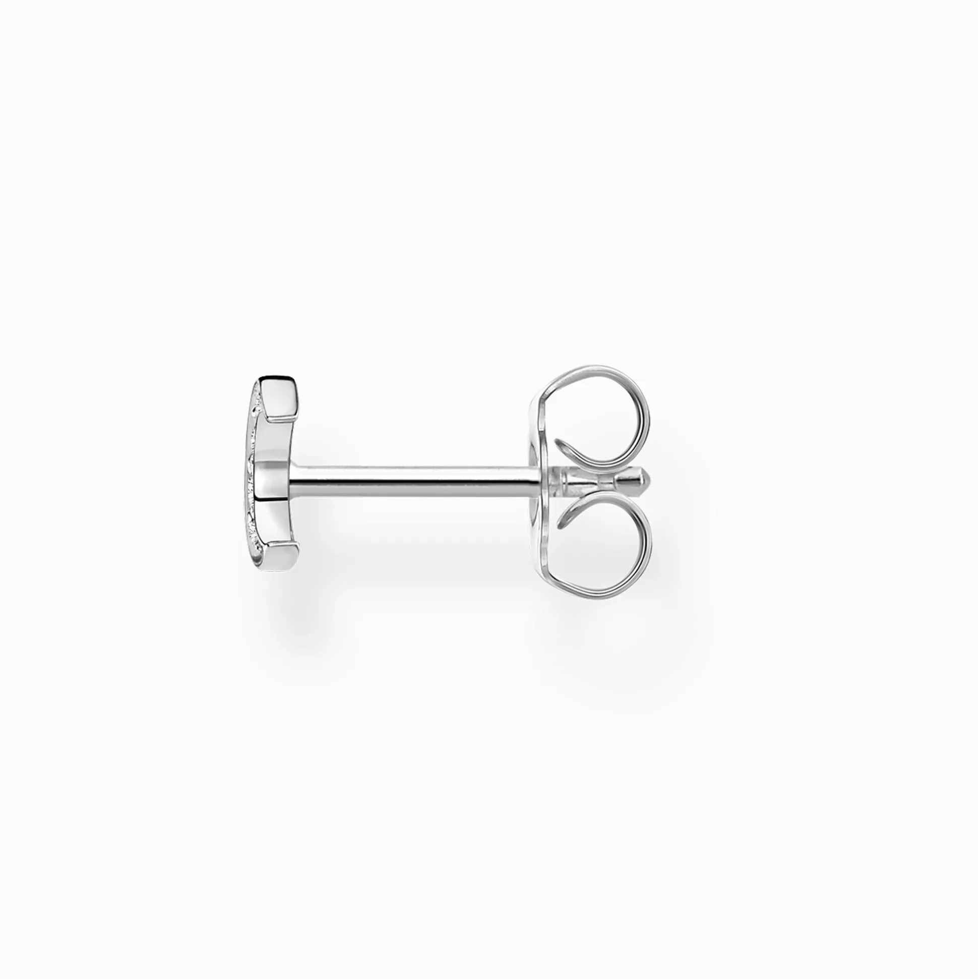 Cheap Clou d'oreille unique lune pavé argent Femme Clous D'oreilles
