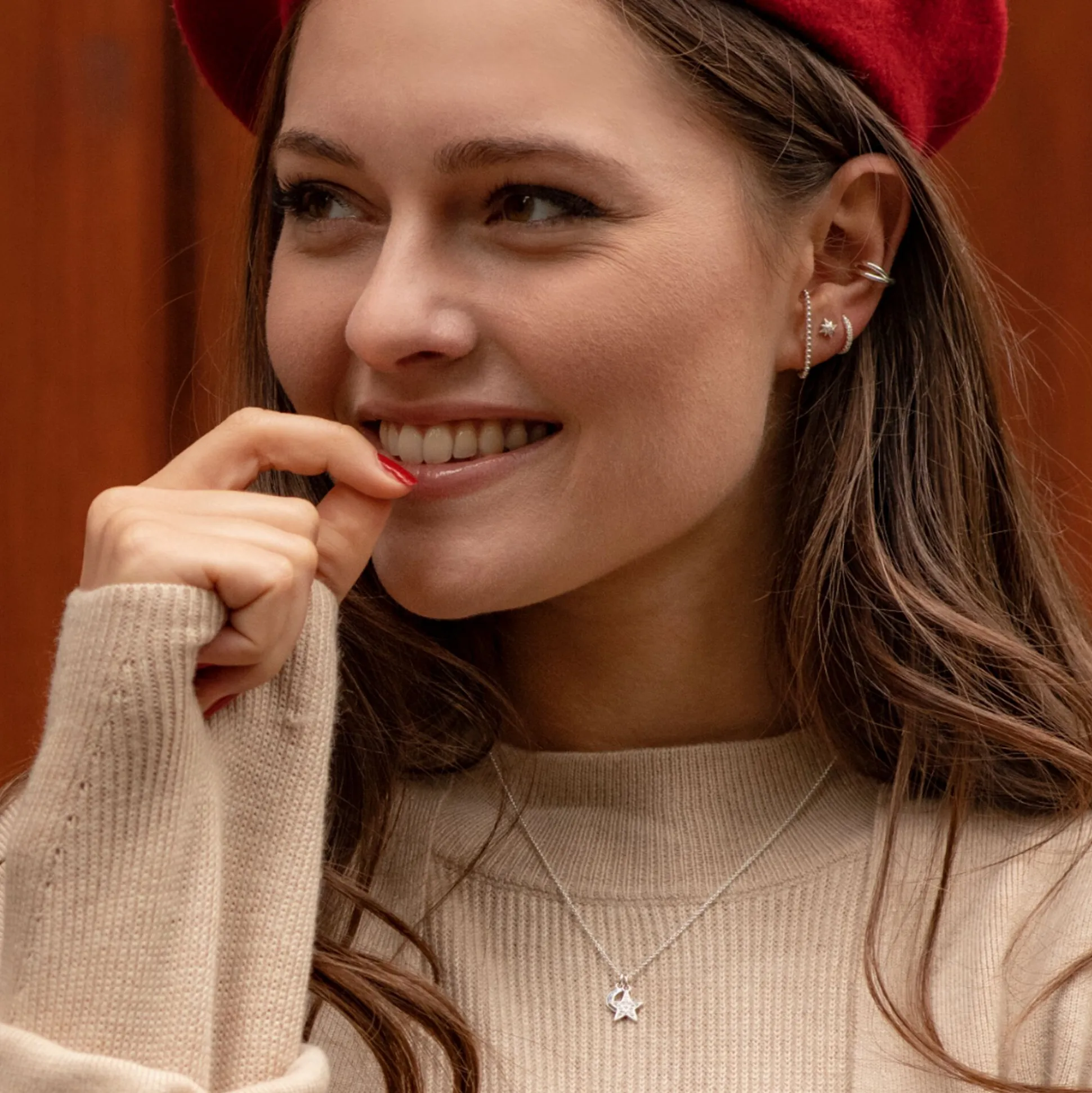 Best Clou d'oreille unique perles argent Femme Clous D'oreilles