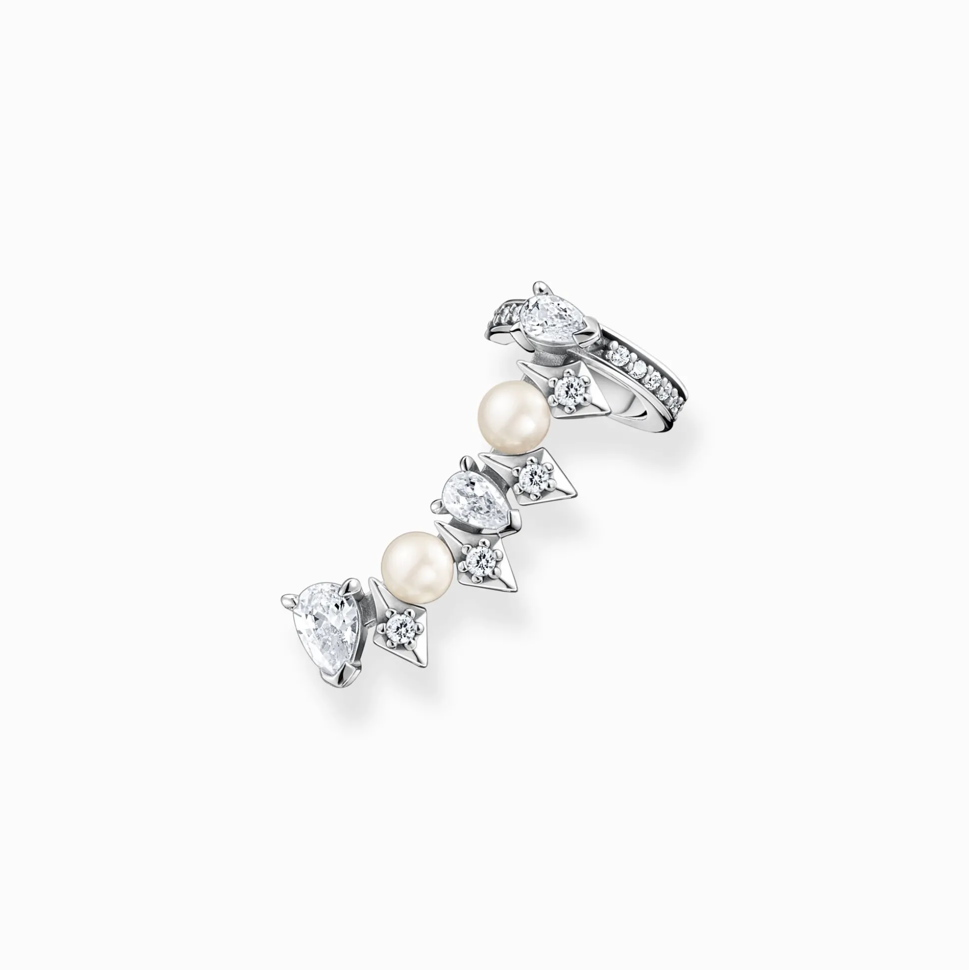 Cheap Clou d'oreille unique perles et cristaux de glace argent Femme Boucles D'oreilles|Clous D'oreilles