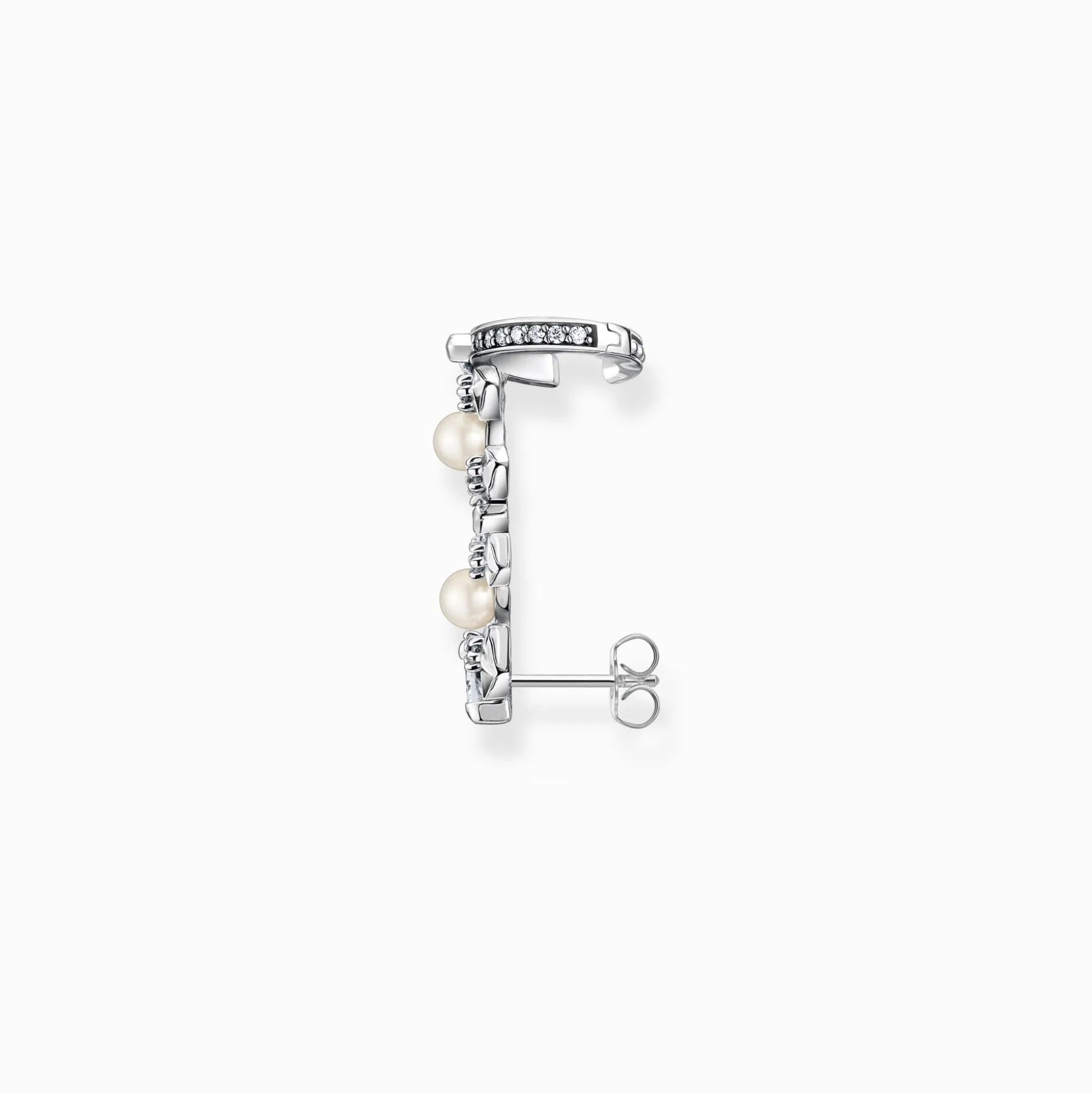 Cheap Clou d'oreille unique perles et cristaux de glace argent Femme Boucles D'oreilles|Clous D'oreilles