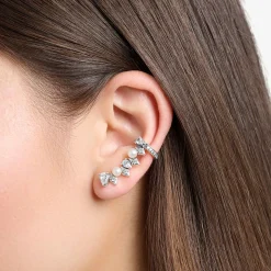 Cheap Clou d'oreille unique perles et cristaux de glace argent Femme Boucles D'oreilles|Clous D'oreilles