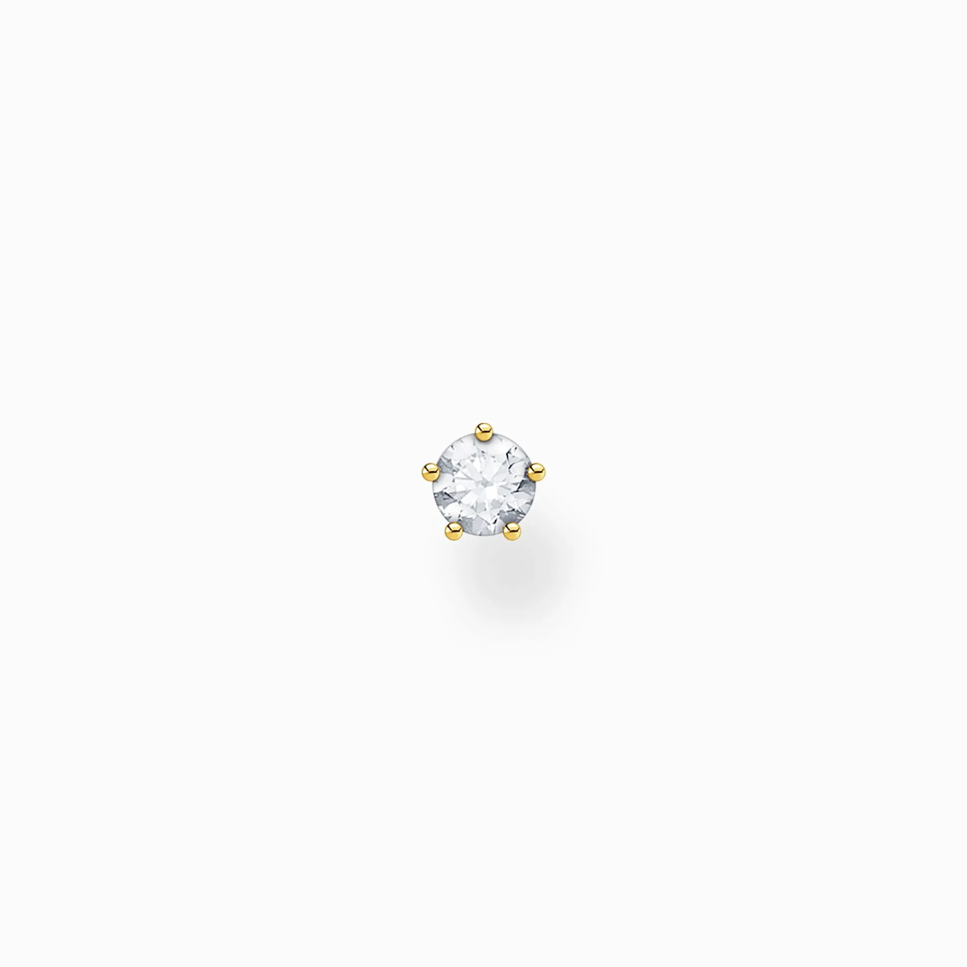 Online Clou d'oreille unique pierre blanche or Femme Clous D'oreilles|Placage Or 18 Carats - Argent 925