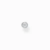 Best Clou d'oreille unique pierre blanche argent Femme Clous D'oreilles