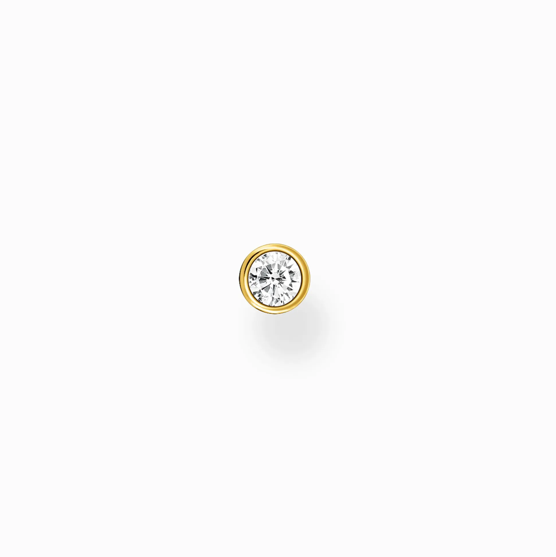 Clearance Clou d'oreille unique pierre blanche or Femme Clous D'oreilles|Placage Or 18 Carats - Argent 925