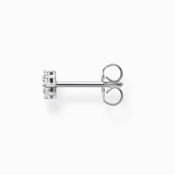 Best Sale Clou d'oreille unique pierres blanches argent Femme Clous D'oreilles