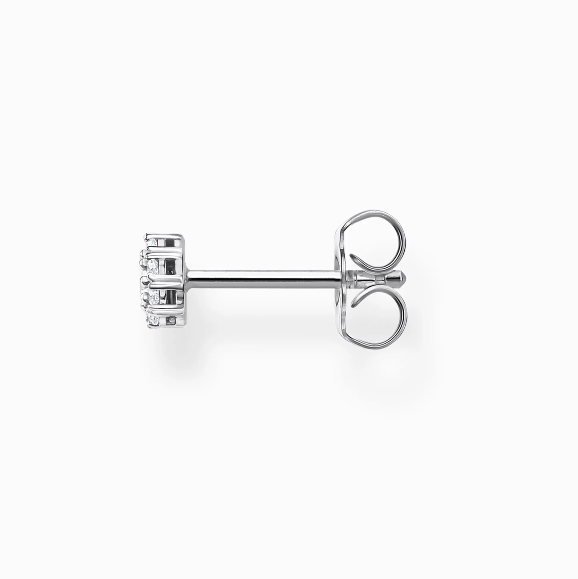 Best Sale Clou d'oreille unique pierres blanches argent Femme Clous D'oreilles